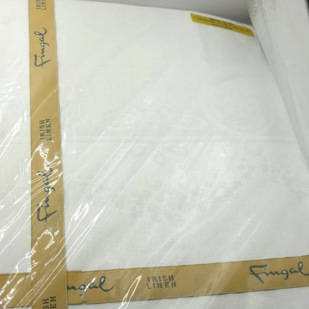 Fingal 72 x 108 inch Irish Linen Tablecloth Celtic Pattern #722 Unopened NOS